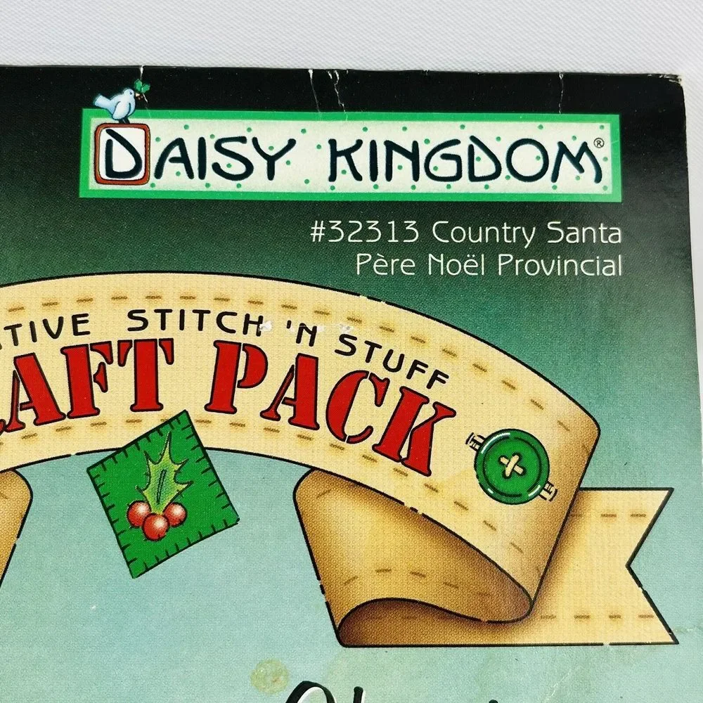 Daisy Kingdom #32313 Country Santa Doll Kit Christmas Stitch 'N Stuff Craft 1995
